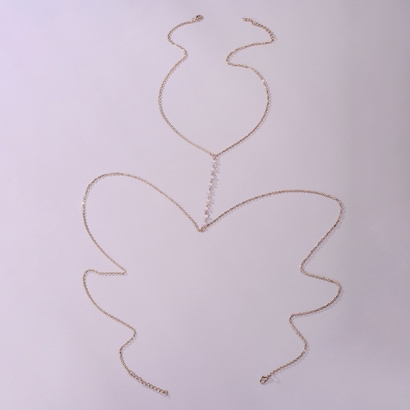 Gold Body Necklace Belly Chain - Picture 2 of 5